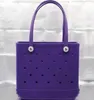 38 * 13 * 32cm Mode Stockage Sacs De Plage Grande Captity Plage Couleur Été Imitation Silicone Panier Creative Portable Femmes Totes Sac