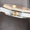 Алмазные мужские часы 40 -мм автоматические механические часы для мужчин наручные часы из нержавеющей стали алмазы Безель модные наручные часы Montre de Luxe