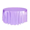 10pcs nappe ronde mariage blanc couleur unie pour la couverture de table de fête d'anniversaire ronde satin nappe superposition décor à la maison T200707