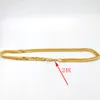 THAI BAHT COLLIER EN OR Massif GF Lourd 88 Grammes Bijoux 4mm D'ÉPAISSEUR HAUT XP Chaîne Gourmette Cubaine 24 K Timbre link226v