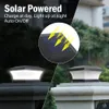 Luz da cerca solar da cerca IP65 Lâmpada solar ao ar livre para o jardim Decoração Portão da fence da parede Courtyard Cottage Lâmpada solar