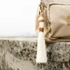 Weave Tassel Key Rings Bag hänger handgjorda knutpärlor Tassel Keychain Fashion Jewelry Will och Sandy Gift