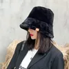 푸스 버킷 모자 겨울 여성 두꺼운 인공 밍크 헤어 베이지 색 따뜻한 여성 디자이너 피쉬 맨 푹신한 플러시 20205219415