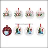 Decorazioni natalizie Forniture per feste festive Giardino domestico Ornamenti in ceramica stile 30 Ciondolo albero rotondo da 3 pollici Babbo Natale con maschera A21 Goccia