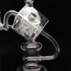 10 inç uzun boylu cam bong recycler dab teçhizat açık perc bongs su borusu sigara içme boruları nargile ile 1 kase