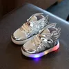 Kids Light Up Shoes With Wing Led Slippers Led Angel'S Wing Shoes Toddler Infant For Children Boy&Girl Luminous Sneakers Glowing C1002