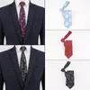 Cravatte Sitonjwly 8cm Mens For Men Fashion Paisley Floral Jacquard Handmade Skinny Wedding Shirt Cravatta Logo personalizzato1