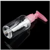 Flacon pompe en plastique transparent de 75ml avec longue pression pour lotion/émulsion/sérum/nettoyage, emballage cosmétique pour soins de la peau