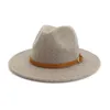 Panama cap jazz filt fedora hattar ull formell hatt män kvinnor dam mode rand kepsar man kvinna trilby chapeau höst vinter julklapp ny