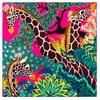 Stain Edge Scarf Silk Square Scarf Top Women Double-Sided Satin Scarfs Giraffe Animal Vintage Head Neck Scarfs Shawl235p