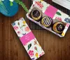 Owija prezentowe Kwiatowe Drukowane Długie Macaron Pudełko Pudełko Księżyca Cake-Box Obecne Opakowanie Do Ślubu Cookie Favors Candy Boxes SN3338