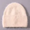 Xfhh Einfarbig Winter Hüte Frauen Männer Flauschigen Lange Haare Kaschmir Gestrickte Mützen Warme Wolle Herbst Weibliche Beanie Caps Casual