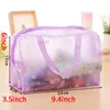 Travel Portable Transparent Cosmetic Bag Waterproof Makeup Bag Wash Bag Fashion Floral Cosmetic Storage Bags Organizer Bags CCE13256