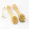 Brosse pour le visage Brosses de bain Poils naturels Exfoliation de la peau sèche Nettoyant pour le visage Brosse Masseur Lavage du visage Poils Gommage Brosse