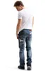 ممزق أزياء الرجال جينز الرجال جينز مستقيم الكفات مصمم المرقعة رجال سروال جينز وليس منخفضة الجودة لا حزام