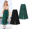 Sommer Europäischen Stil Plissee Frauen Breite Bein Hosen Lose Chiffon Boho Weibliche Länge Hose Elastische Taille Hosen Plus Größe 201109