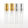 100 morceaux / lot 5ml rechargeable mini parfums de parfums de pulvérisation de pulvérisation de givre givre atomiseur de métal portable conteneur cosmétique de voyage