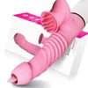 NXY Vibrators Double shock women's masturbation appliance vibrating stick heating telescopic tongue kiss Yin licker fun massage 0222