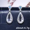 Pendientes de caída de agua de circonía cúbica ANILLOS DE MUJER DE MUJERES Diamantes Dangle Joya de moda de boda Willería y regalo arenoso