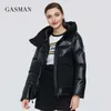 GASMAN Marque Automne Hiver Mode Femmes Parka Down Veste à capuche Patchwork épais manteau femme vêtements chauds veste bouffante nouveau 001 201103