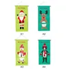 Juldekorationer över dörrväggsarrangör Santa Claus Reindeer Print Bag Hanging Storage1