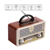 Radio FM numérique, lecteur MP3 multifonction, poignée de radio en bois, support de haut-parleur Bluetooth rétro portable, carte TF / entrée USB 201222