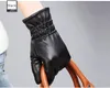 Gant en cuir véritable plissé en daim de qualité supérieure pour femmes gants courts d'hiver 1 paire/lot1