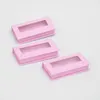 Whole Eyelash Packaging Box Lash Boxes Package Custom Magnetic 25mm Dark Pink Faux Cils Tray Makeup Storage Case Vendors37135979634066