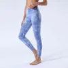 NCLAGEN Naked Feel Yoga Pants Women Tie Dyed High Waist Fitness Capris NO FRONT SEAM GYM Leggings Squat Proof Slim Sport Tights H1221