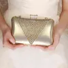 NXY Evening Bags Kvinnors guldkoppling Lyxig handväska Kvinnor Designer Bröllopsfest för Bridal Rhinestone Shoulder ZD1678 220129