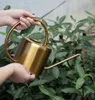 Rega de latão dourado pode regar a água para casa de jardim de chaleira longa de chaleira de metal decors de água de água spray de 201203