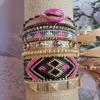Charme pulseiras bonito grânulo miyuki estrela pulseira conjunto para mulheres olho turco jóias pulseras artesanal femme braçadeira bileklik3759642