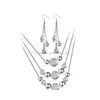 Mode Frauen Schmuck Sets 925 Silber Überzogene Quaste Anhänger Ohrringe Halskette Set Valentinstag Geschenk Hochzeit Statement Schmuck 9O86T