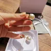 With BOX Fashion brand Have stamps pearl designer earrings for lady women Party wedding lovers gift engagement luxury jewelry for 283t