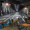 Niestandardowe zdjęcie tapety 3d stereoskopowe kosmiczne Bridge Building Duży Mural Retro Bar Restauracja Plakat Decor Malowanie Malowanie Papier