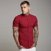 Sommer Männer Mode Kurzarm Solide Hemd Slim Fit Männlich Social Business Kleid Marke Herren Gym Fitness Sport Kleidung 220309