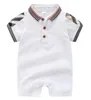 Baby romper infant boys plaid lapel short sleeve jumpsuits born kids diaper summer baby boy cotton climb clothes fashion 11