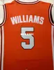 빈티지 21ss # 5 Deron Williams Fighting Illinois College Jersey White, Orange 또는 Number 21SS의 스티치 저지 사용자 정의