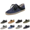 Hommes Femmes Chaussures Casual Toile Baskets Stripe Gris Noir Blanc Sky Blue Mens Baskets Jogging Marche Dix-sept