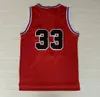 Vintage 33 Jersey Hombres 1992 8 Camisetas de baloncesto Barato Negro Blanco Rojo Azul marino Cosido