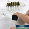 100 Stück neue 1,2 ml Lipgloss-Röhrchen, leere Lippenglasur-Röhrchen, klare Mini-Probenfläschchen, Gold, Silber, schwarze Kappe, DIY-Verpackungsbehälter