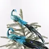 Christmas Decorations Scene Arrangement Dress Up Foam Peacock Gift Ornaments Blue Peacock Styling Pendant Single 201127