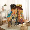 Hearmny Gustav Klimt Art Gold Nap Blanket Super Soft Warm Microfiber Fabric Cobertor para Couch Trope