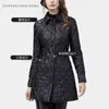 ファッション女性ダウンジャケット冬の黒い長い軽く暖かい暖かいアヒルダウン韓国のジャケットエレガントなスリムな女性のフグコート211221