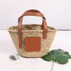 Designer Borse da spiaggia Stile classico Borse moda Borsa a tracolla da donna Alta qualità Pura borsa tessuta a mano Paglia Shopping Vacanze estive borse tessute C0326