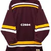 RERA Men real Full embroidery Minnesota Gophers Home White Gold Third 100 Embroidery Hockey Jersey or custom any name or number J5810995