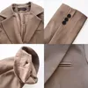 Sungtin New Spring Women Blazer Jacket Casual Khaki Work Suit Coat Office Lady Bolsillos de moda de manga larga Slim Blazers Mujer LJ200907