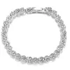 2021 jóias de luxo sier chapeamento glitter bling cúbico zircônia cz pulseiras multi linhas bracelete brilhante para as mulheres