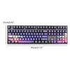 110 ключей OEM PBT Keycaps Полный комплект Механическая клавиатура клавиатуры 5 сторон краситель-сублимация фиолетовый рассвет Light1