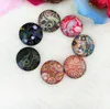 DIY accessories round glass patch cashew flower time gem hair Doll Manicure parts